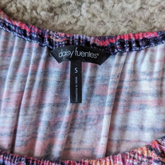 Daisy Fuentes Women's Mini Dress Size Small Multicolor Short Sleeve Pullover - Picture 4 of 9